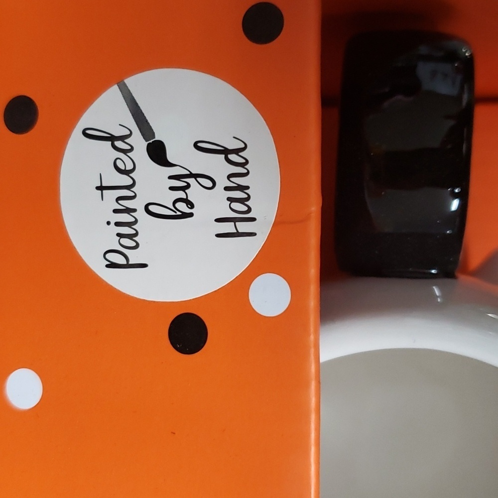 Lang NWT, NIB Set of 2 Halloween Mugs, Black Kitty Vampire and Ghost - Picture 5 of 7